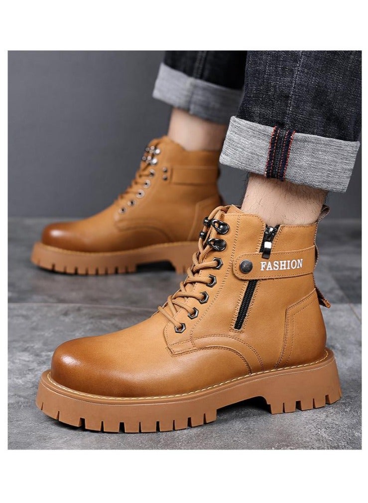 KUYING New Men's Casual Leather Boots - Image 2