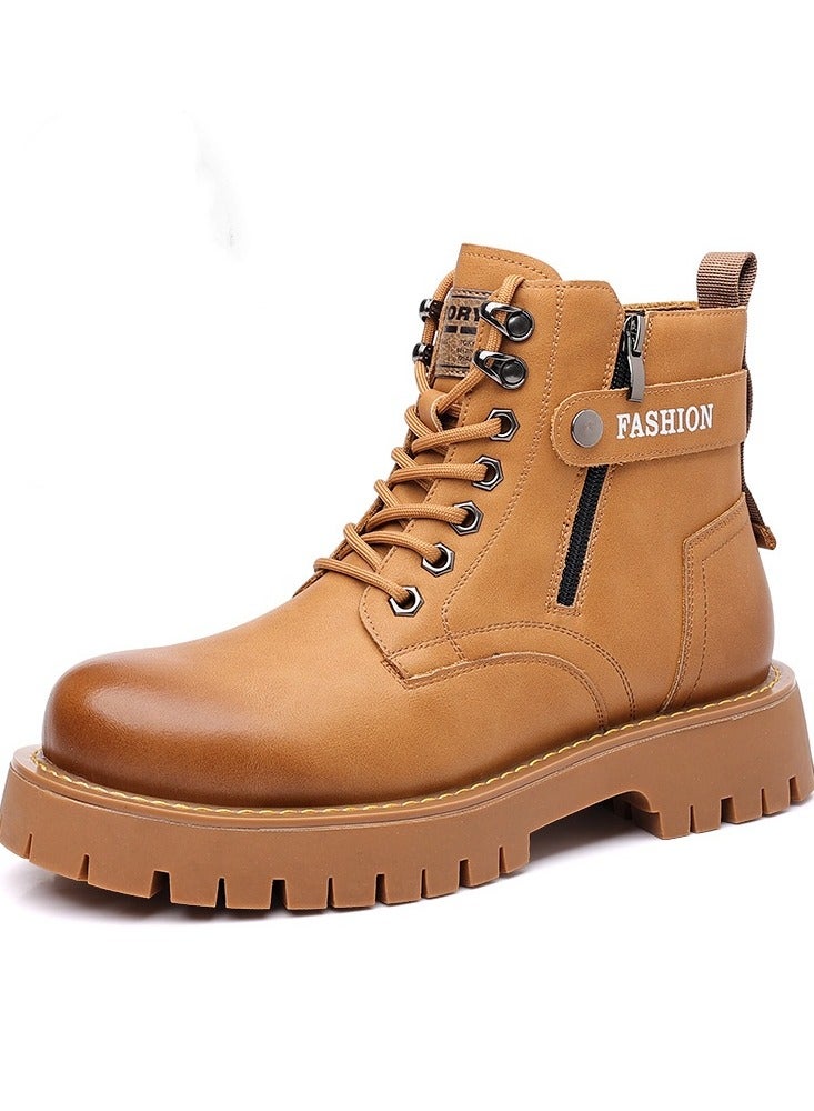 KUYING New Men's Casual Leather Boots - Image 1