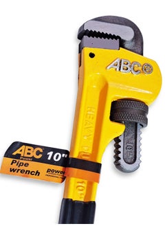 ABC Pipe wrench 10 inch , heavy duty metal body, adjustable jaw with strong teeth, comfortable non-slip handle, suitable for loosening and tightening pipes, valves, metal parts, etc., used in workshops, plumbing stores, and inside technician's kit.  - Image 3
