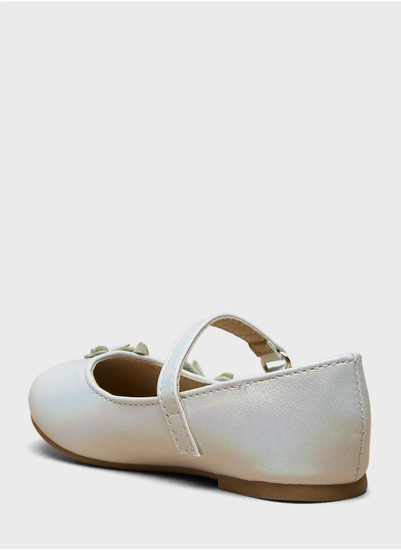shoexpress Kids Velcro Butterfly Detail Ballerinas