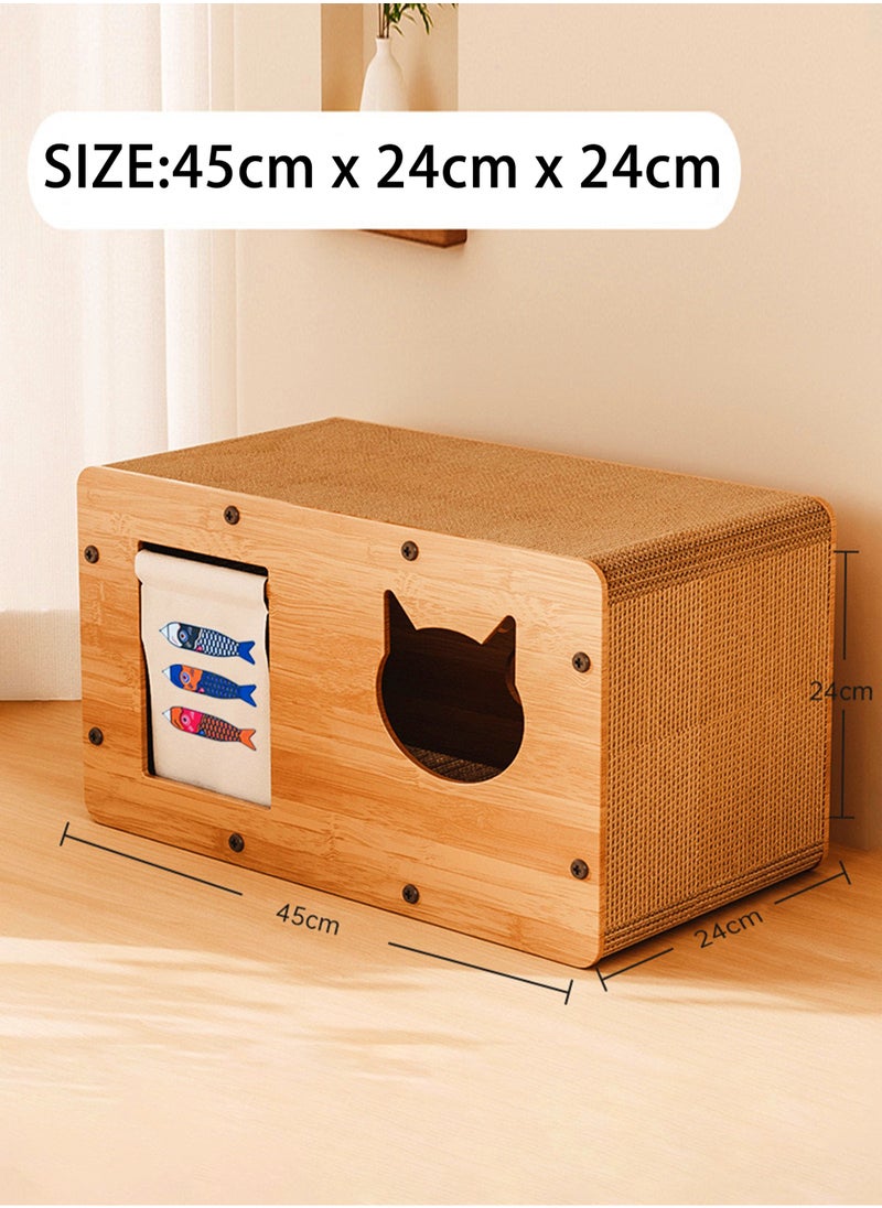 MissTiara New Cat Scratcher and Bed 2-in-1 Durable and Versatile Enlarged Space for Play and Rest  - Image 2