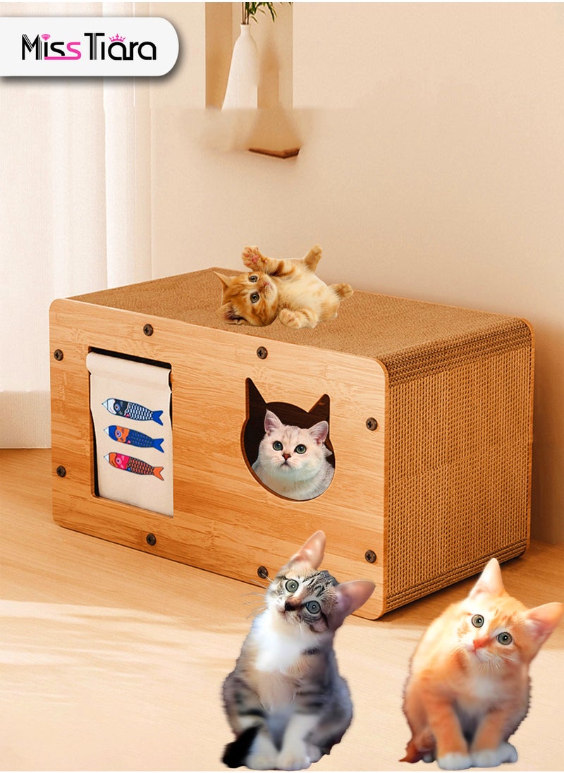 MissTiara New Cat Scratcher and Bed 2-in-1 Durable and Versatile Enlarged Space for Play and Rest  - Image 1