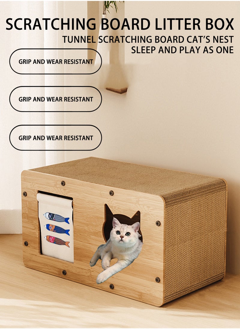 MissTiara New Cat Scratcher and Bed 2-in-1 Durable and Versatile Enlarged Space for Play and Rest  - Image 4
