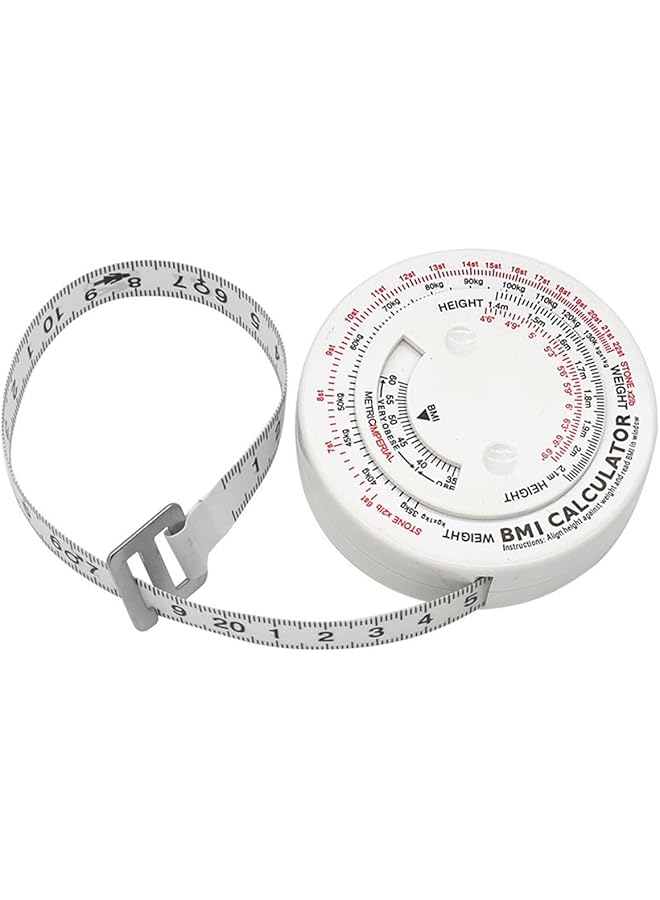 ECVV Bmi Measuring Tape Bmi Wheel Calculator Body Mass Index Calculator Body Tape Measure For Body Waist Weight Health Accurate Measurement - Image 1