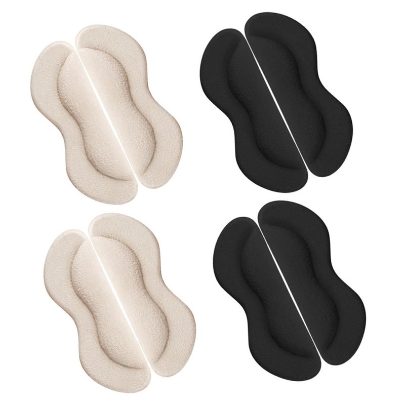 Self Adhesive Heel Pads 4 Pairs Wear Resistant Invisible Shoe Inserts Prevent Blisters - Image 2