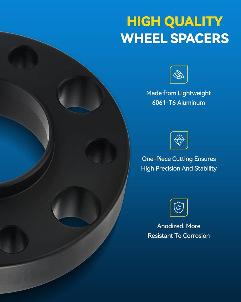 PHILTOP فاصل عجلات PHILTOP 5x120، 1" مناسب لمركز العجلات يتناسب مع 328i، 325i، 335i، 330i، 528i، X1، 325Ci، 323i، 330Ci، خيط M12x1.5، فتحة مركزية 72.56mm - 2 قطعة - Image 5