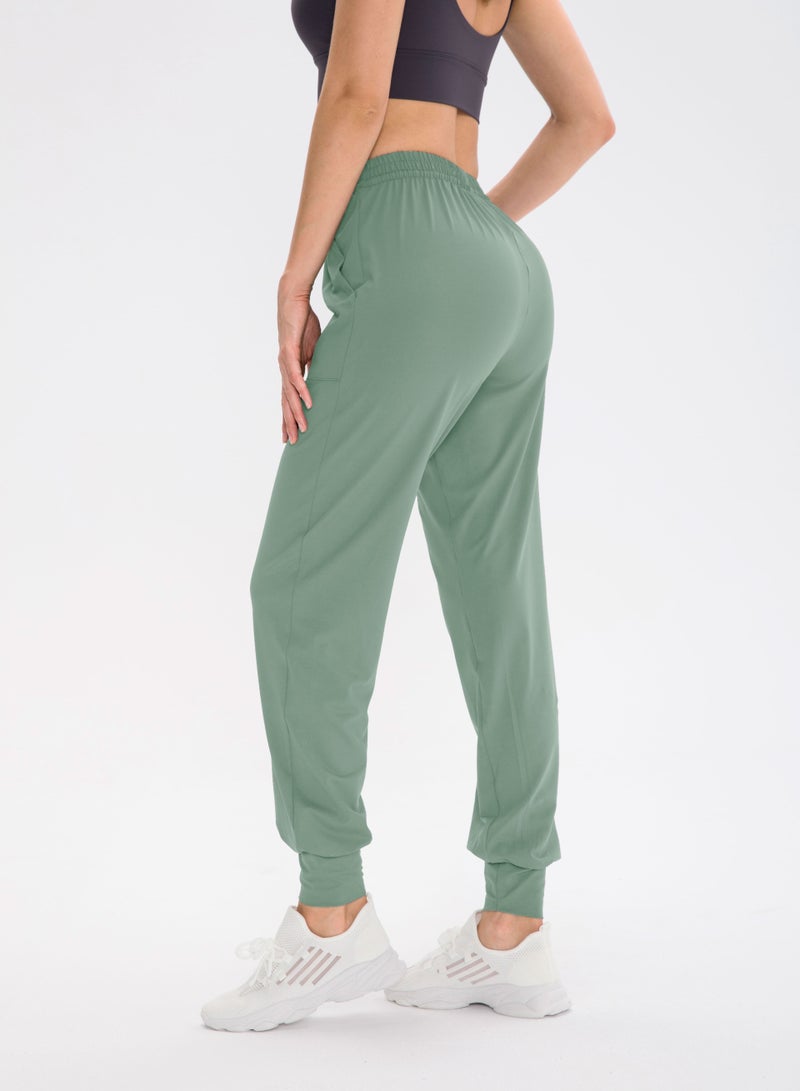 Loquat Women Quick Dry Breathable Elastic Trousers Green  - Image 2