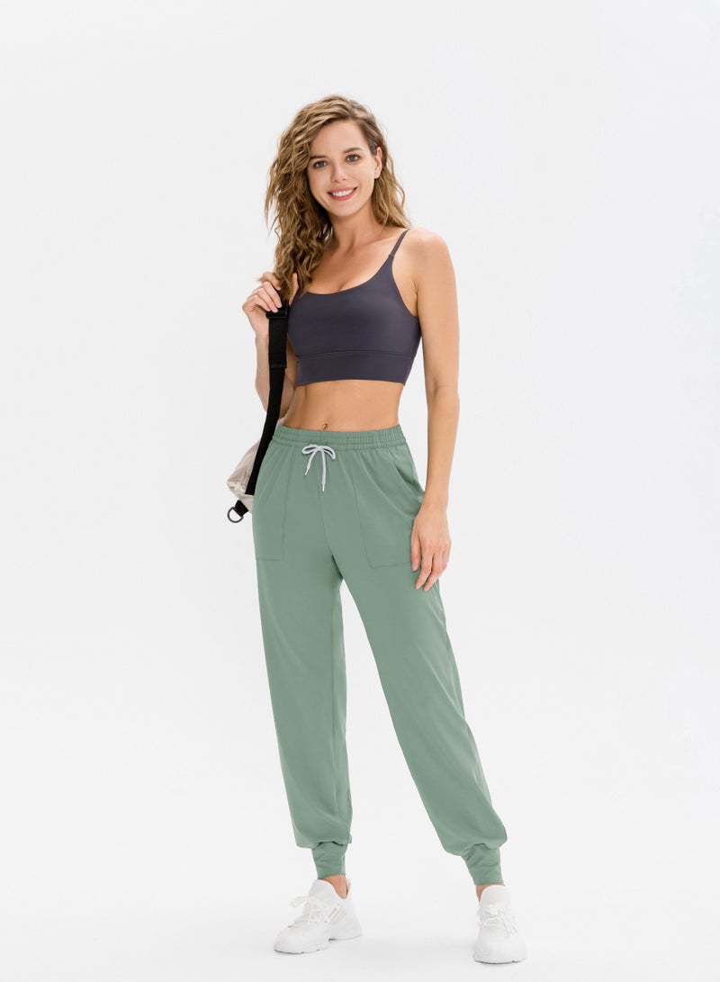 Loquat Women Quick Dry Breathable Elastic Trousers Green  - Image 1