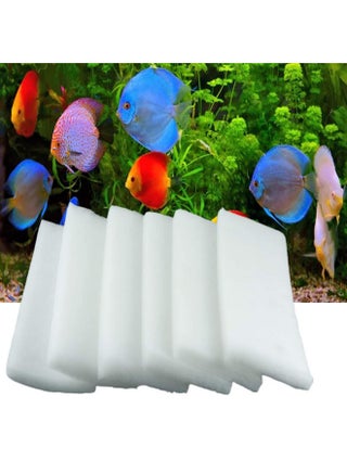 6Pcs Aquarium Filter Sponge Fish Tank Filters Sponge Pad Reusable Mechanical And Biological White Cotton Filtration Sponge Biochemical Top Filter For Aquarium Filter Media Sponge (38X12X2Cm) - pzsku/Z14757059D21BDD96203AZ/45/_/1728281273/de349a94-ff16-4971-ba40-f231c04f9665