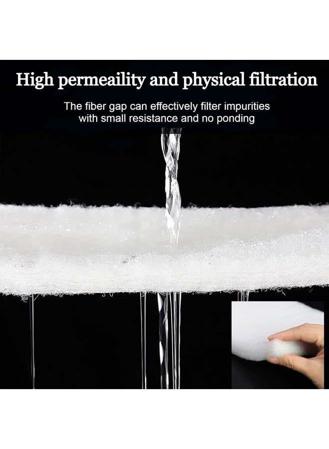 6Pcs Aquarium Filter Sponge Fish Tank Filters Sponge Pad Reusable Mechanical And Biological White Cotton Filtration Sponge Biochemical Top Filter For Aquarium Filter Media Sponge (38X12X2Cm)