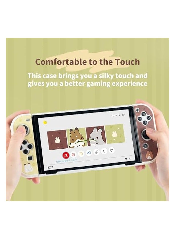 PROMASS Cute Protective Case for Switch OLED Slim Cover Case Hard PC Protective Shell Compatible with Switch OLED - Team Timothy - Image 3