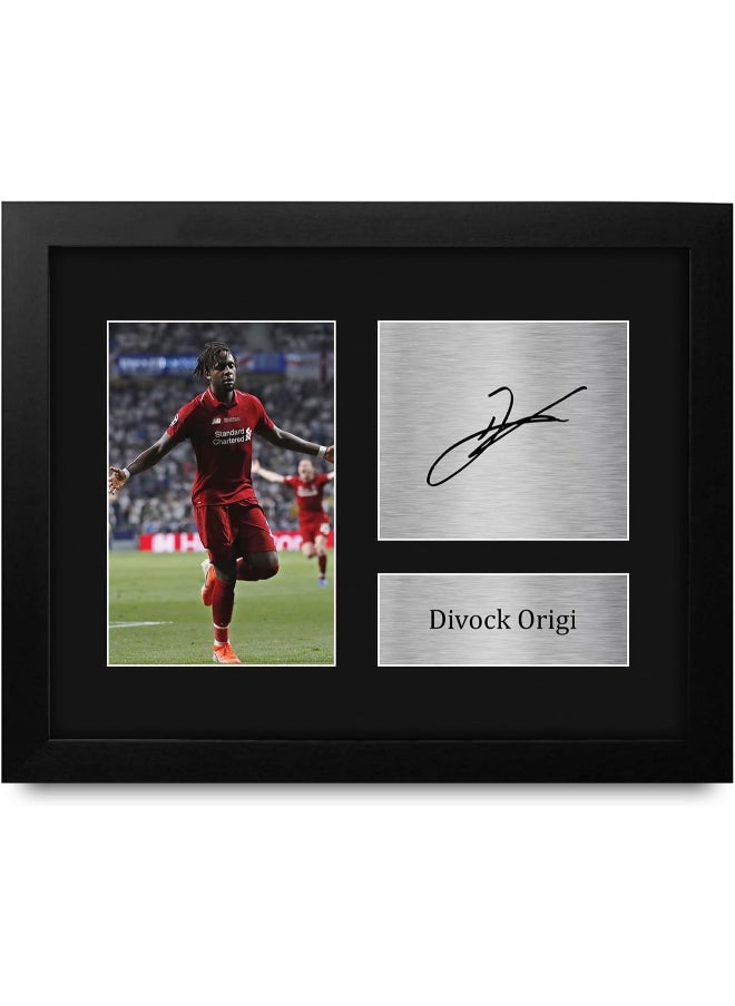 HWC Trading HWC Trading Divock Origi Liverpool Framed Gifts Printed Signed Autograph Picture for Fans and Supporters  - Image 1