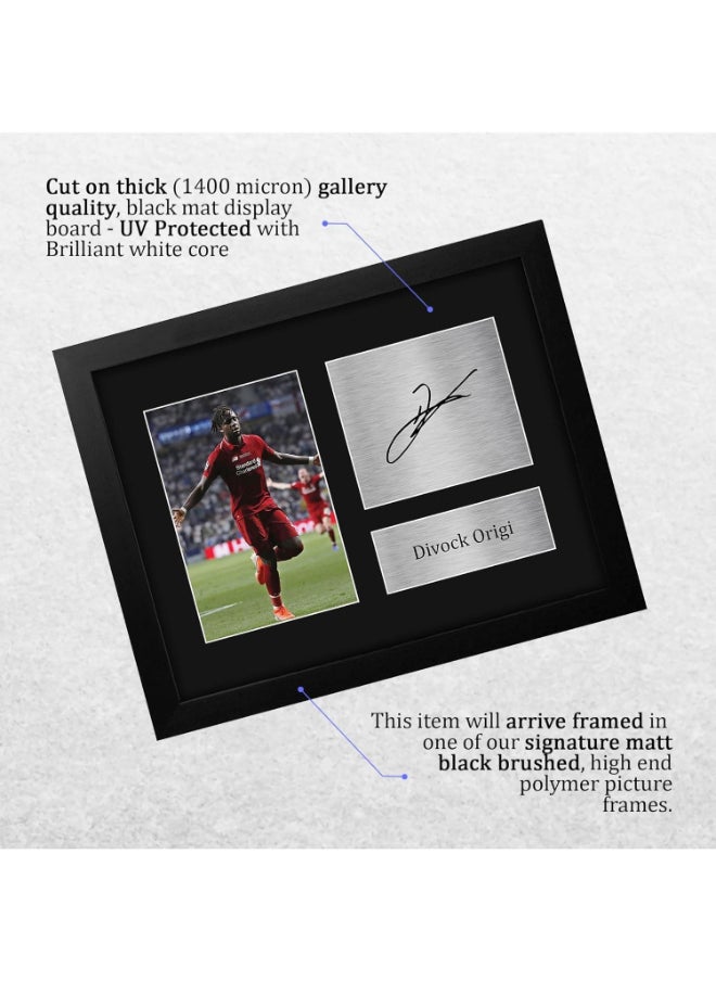 HWC Trading HWC Trading Divock Origi Liverpool Framed Gifts Printed Signed Autograph Picture for Fans and Supporters  - Image 4