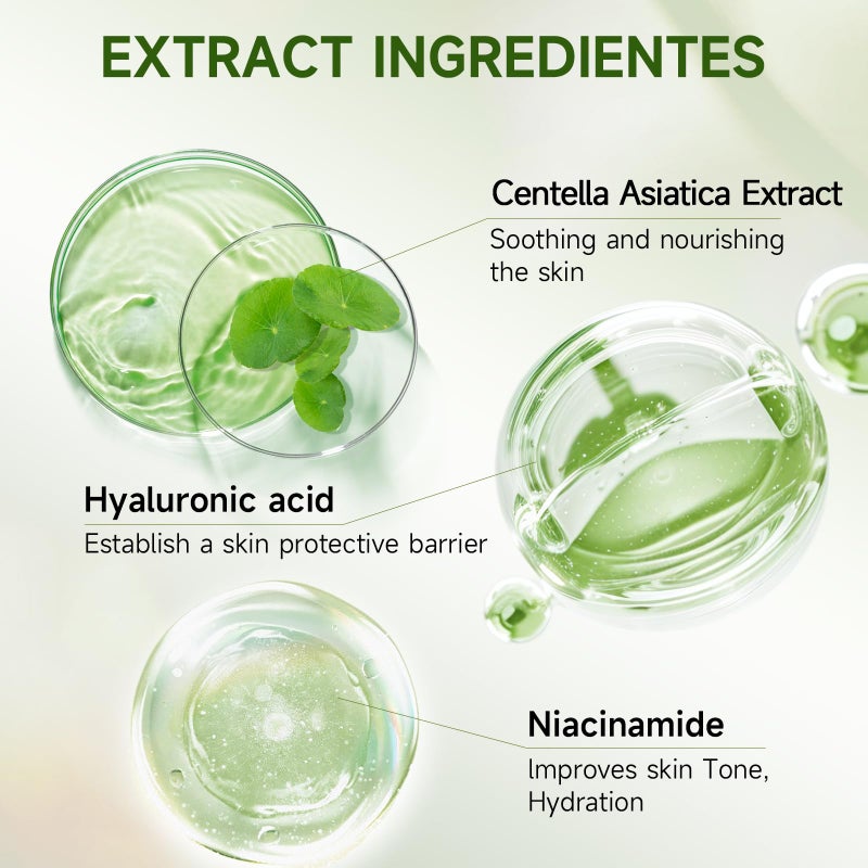 Gaayou Centella Sunscreen SPF50 PA++++ Calming Moisture Facial Sunscreen Centella Asiatica Korean Sunscreen Matte No White Cast Face Sun Screen for Oily Sensitive Skin - Image 4