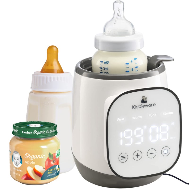Kiddieware Baby Bottle Warmer for Breastmilk - 5-in-1 Feeding Bottle Warmers for all Bottles, Food Jars, and Breastmilk Bags - Smart Accurate Temperature Control, Automatic Shut-Off Milk Warmer for Baby - Image 1