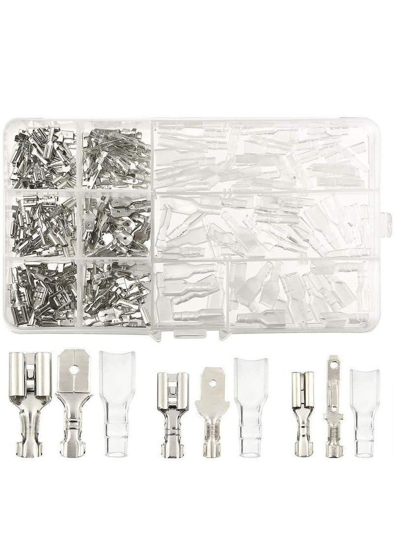 270 Pieces Quick Connector Male Bus Spade Connector Crimp Terminal Assortment Kit, 2.8/4.8/6.3mm Spade Quick Disconnect Connector Kit for Electrical Wiring Car Audio Speakers - pzsku/Z1475AAB47267EF75B751Z/45/_/1723026671/992b5b6d-8e59-460d-adc1-79b6eea2fa4f