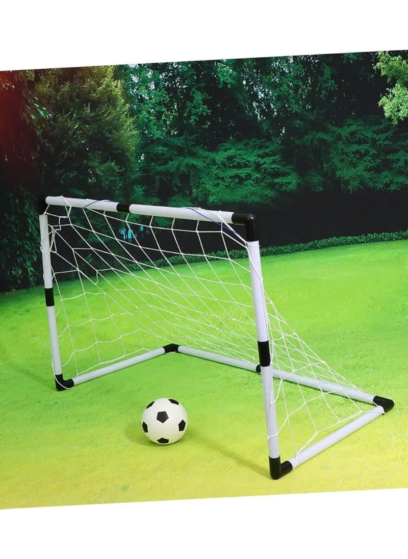Sports World Soccer Goal Set, Portable Football Net with Ball, Family Outdoor Game size110x80x42 cm  - Image 1