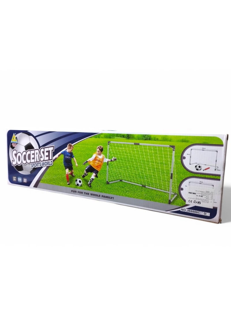Sports World Soccer Goal Set, Portable Football Net with Ball, Family Outdoor Game size110x80x42 cm  - Image 2