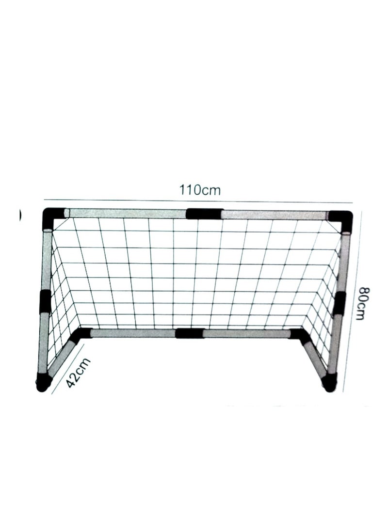 Sports World Soccer Goal Set, Portable Football Net with Ball, Family Outdoor Game size110x80x42 cm  - Image 3