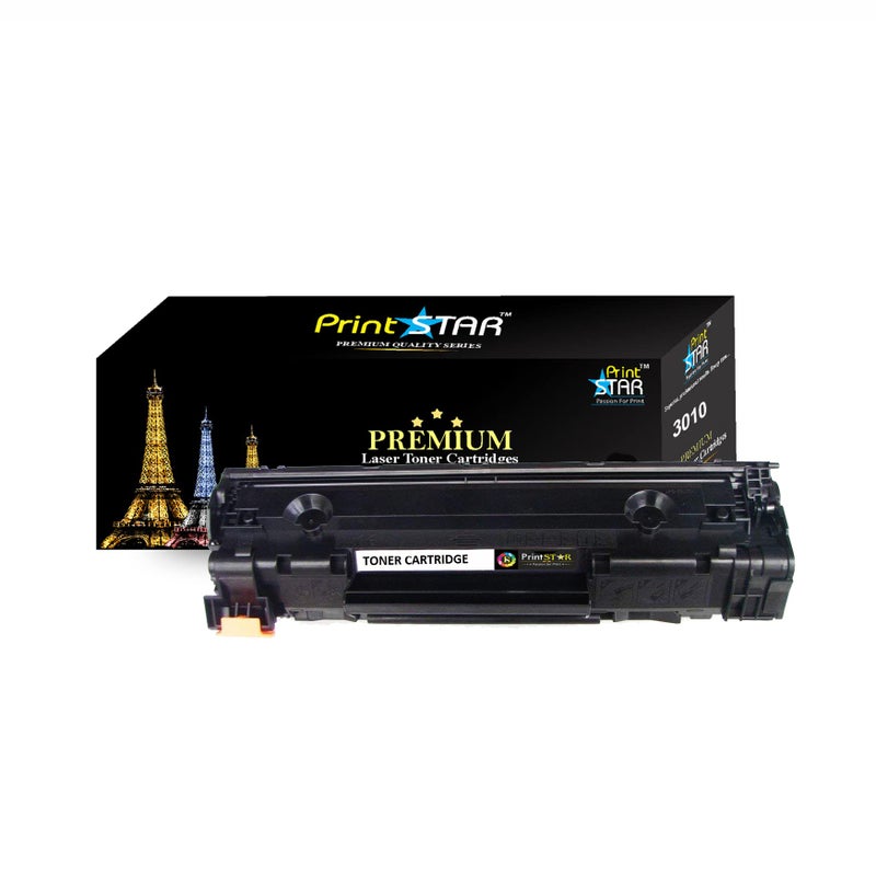 Print Star Canon 3010 Compatible Toner Cartridge for Canon MF3010 , MF 3010 Monochrome Multi-Function Laser Printer Prints | Reliable Printing | Excellent Performance (Pack of 1) - Image 1