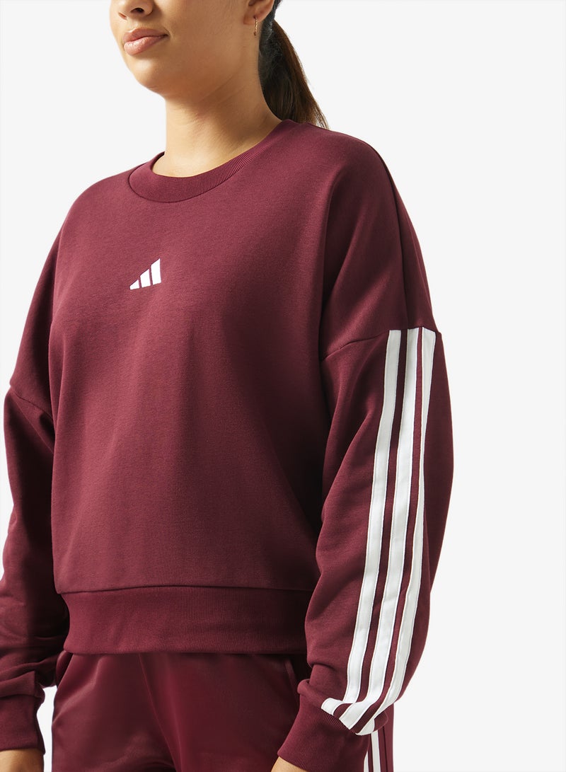 Adidas 3 Stripe Essential French Terry Sweatshirt - Image 3