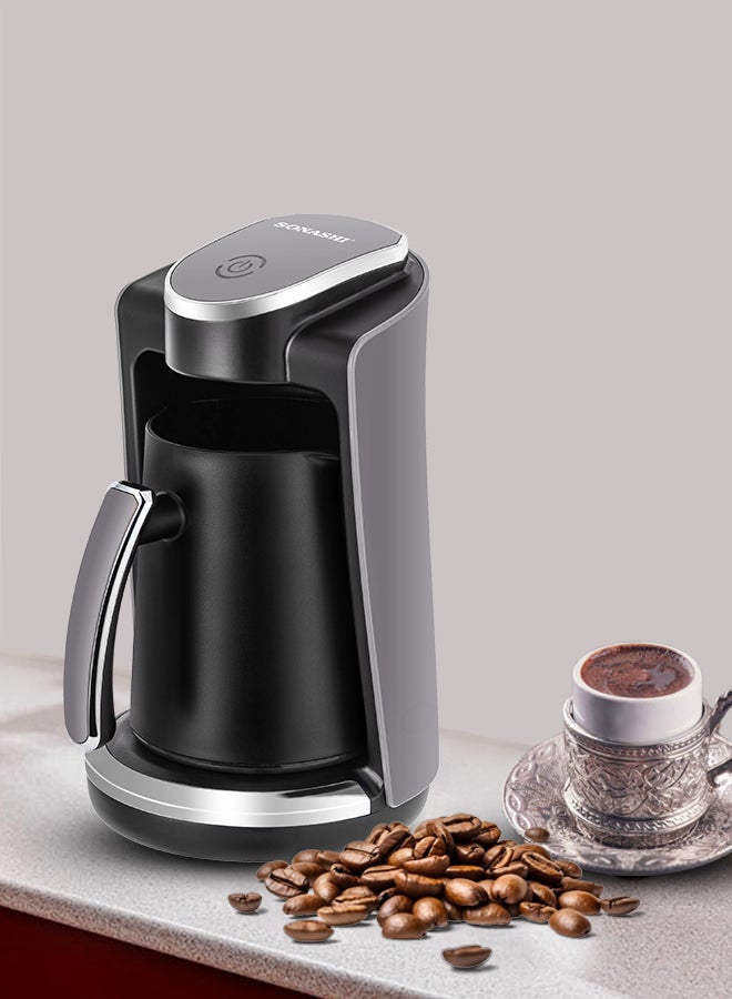 SONASHI Electric Turkish Coffee Maker 250ML Capacity with Light & Sound Indicator | Auto Cut-Off Feature and Overheat Protection 250 ml 500 W STCM-4973 Black/Silver - Image 1