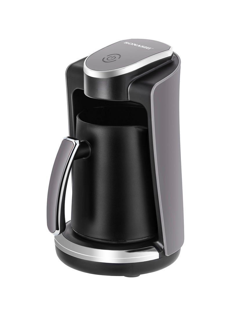 SONASHI Electric Turkish Coffee Maker 250ML Capacity with Light & Sound Indicator | Auto Cut-Off Feature and Overheat Protection 250 ml 500 W STCM-4973 Black/Silver - Image 2