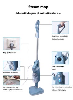 Sharpdo Electric Steam Mop, High Temperature Cleaning Steam Mop, Sweeping/Mopping/Wiping Machine 1600W  - Image 5