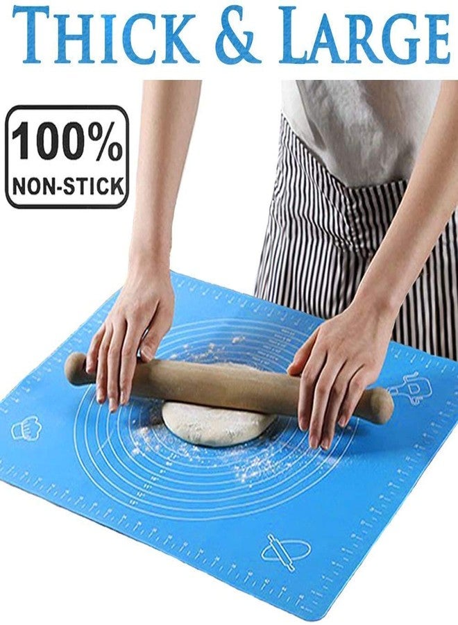 Calixe Silicon Fondant Rolling Mat or Silicone Baking Sheet Large with Measurements Stretchable for Kitchen Roti Chapati Cake Pad Cooking Dough Atta Kneading Big Size - Image 2