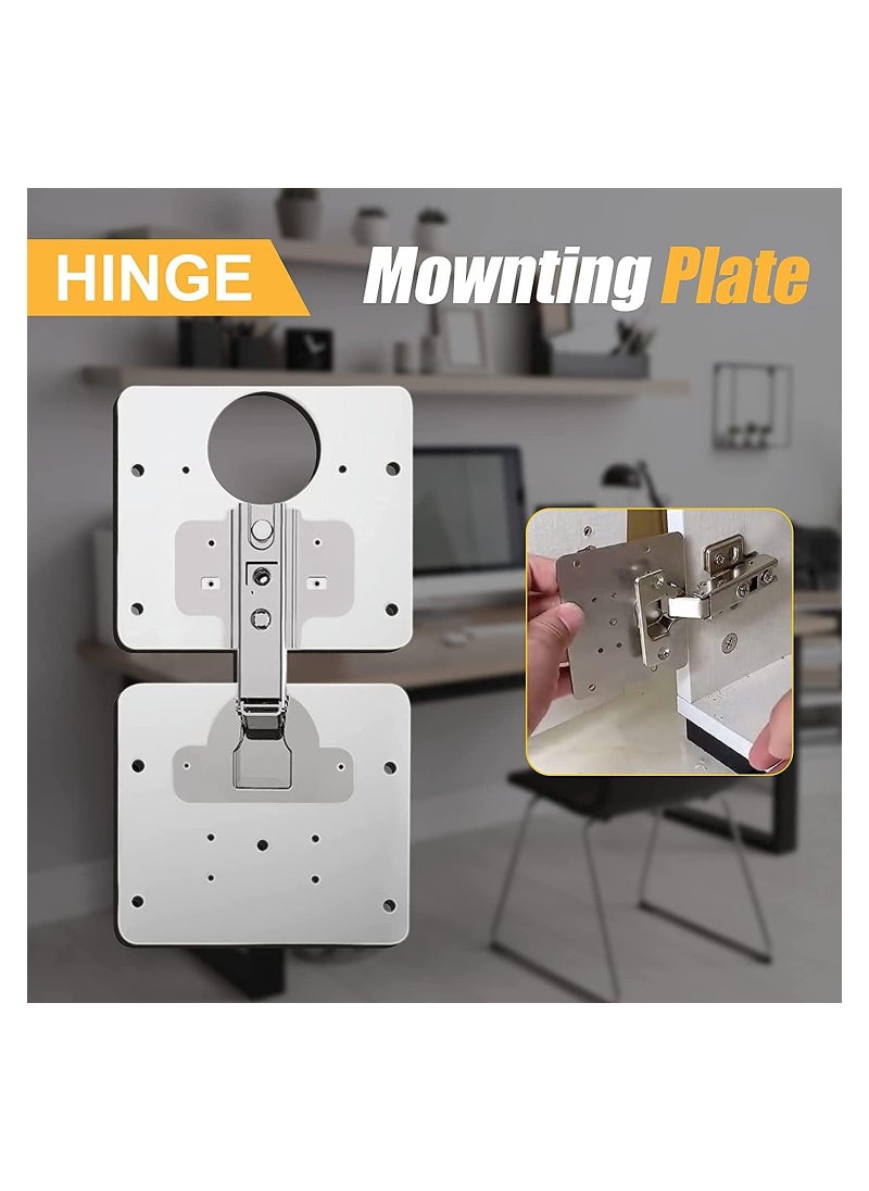 RATSAW - 2Pcs Cabinet Door Hinges Repair Plate Double Thickening Easy Installation Hinge Repair Plate Stainless Steel Repair Accessory Plate Bracket with Mounting Screws for Furniture Shelves Cabinet - Image 1