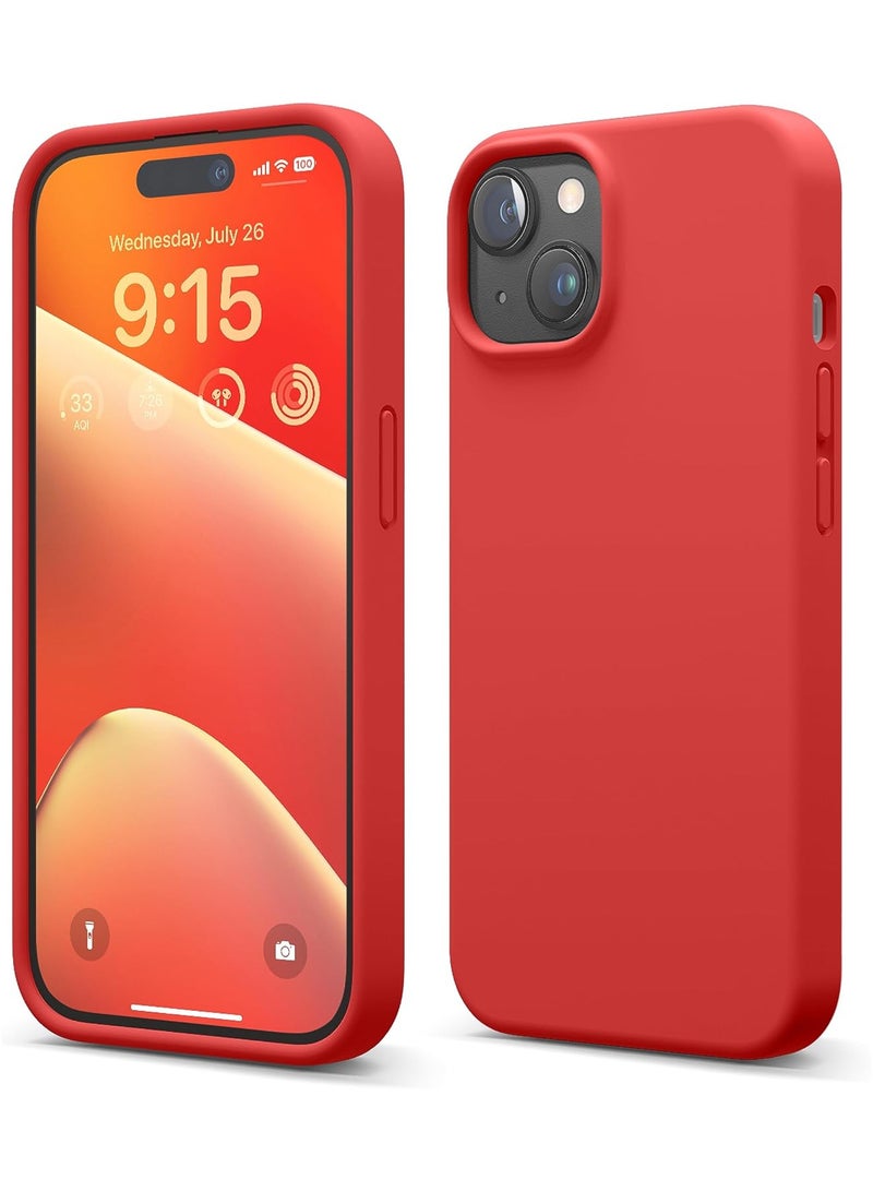 iPhone 15 Case Upgrade Defender Silicone Cover ShockProof Anti-Scratch Protective Phone Case (RED) - Image 1