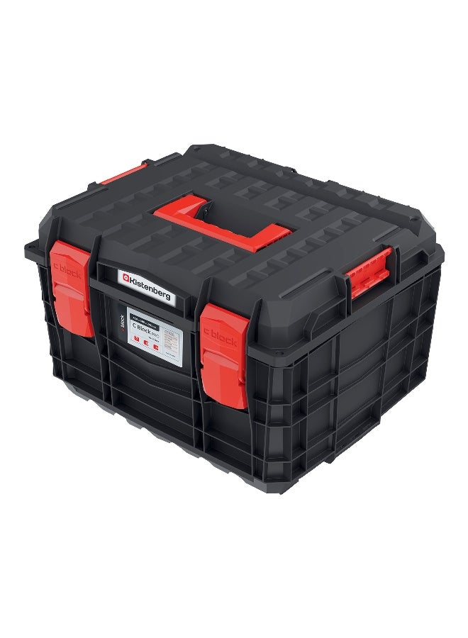 Kistenberg C Block Durable Tool Box with Removable Separators Pro Tool Box Black and Red 29 x 38 x 45 cm - Image 1