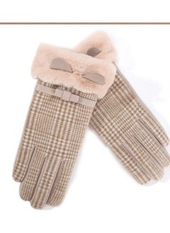 Women's Outdoor Plush Warm And Cold Proof Gloves In Winter