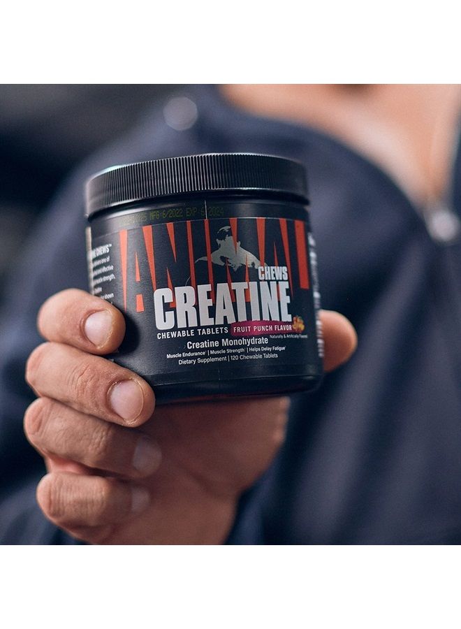 ANIMAL Creatine Chews Tablets - Enhanced Creatine Monohydrate with AstraGin to Improve Absorption, Sea Salt for Added Pumps, Delicious and Convenient Chewable Tablets - Fruit Punch - Image 5