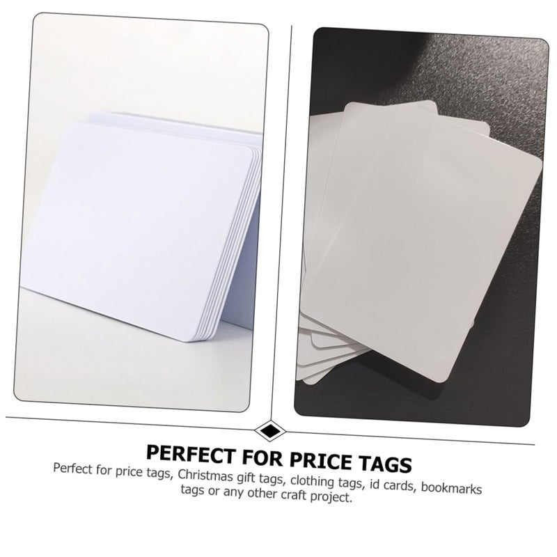 50 Pcs White PVC Luggage Tags Blank Removable Labels For DIY Printing - Image 4