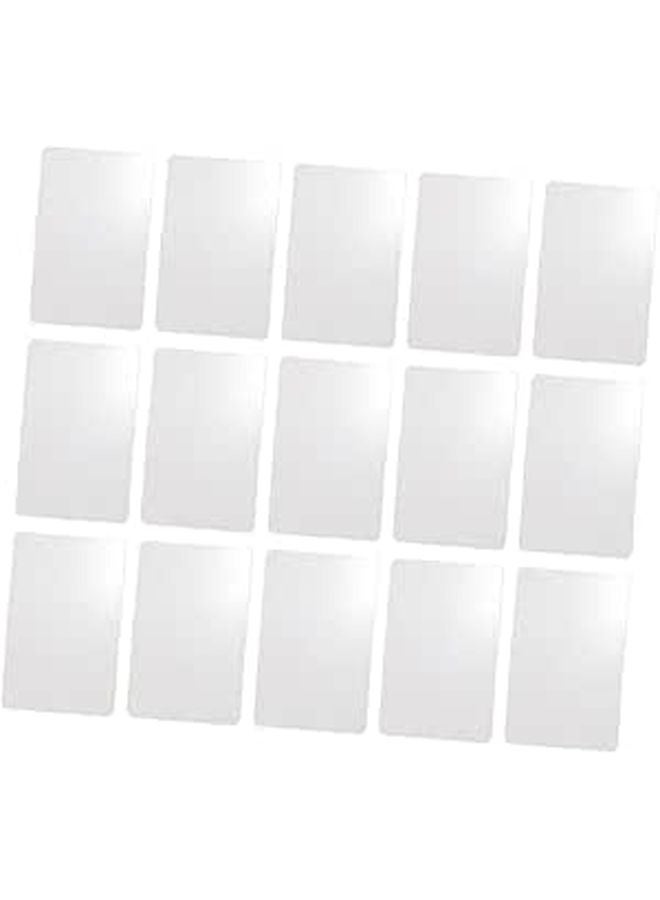 50 Pcs White PVC Luggage Tags Blank Removable Labels For DIY Printing - Image 1