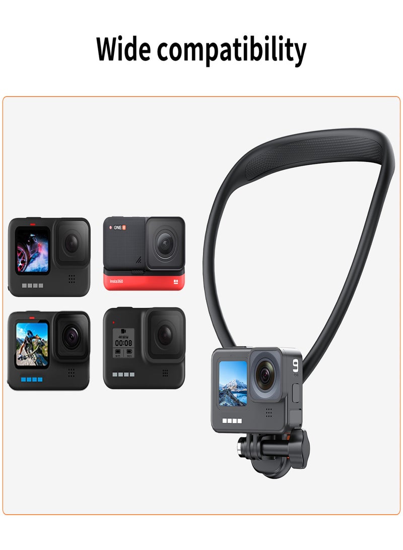 في ار اي جي حامل رقبة مغناطيسي سريع الفك لكاميرا VRIG الرياضية، بديل لحامل الرقبة والصدر لكاميرات GoPro Hero 12/11/10، ملحقات تصوير الفيديو من منظور الشخص الأول - Image 2