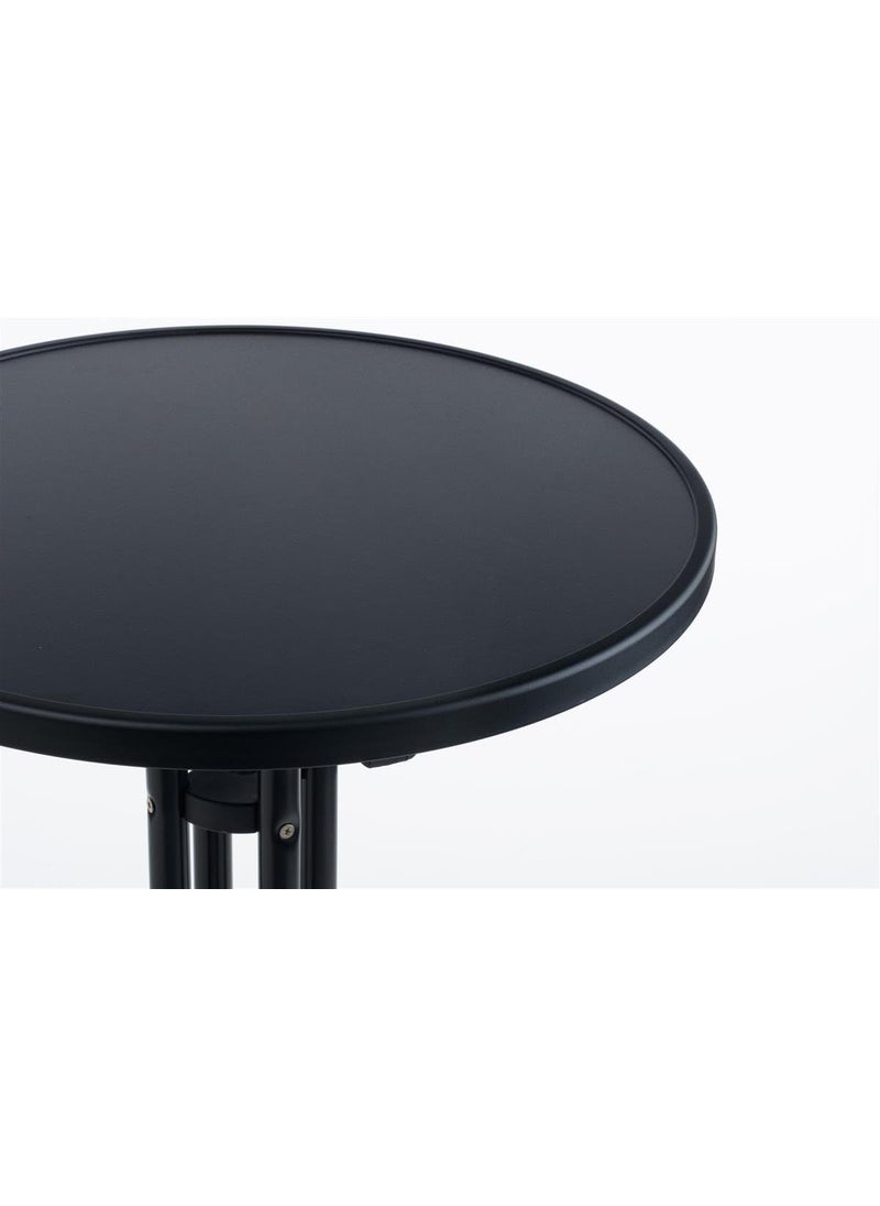 Displays2go Displays2go 235 Inch Round Pub Table with MDF Top 4225 Inch Tall Highboy Cocktail Table with Collapsible Design for Storage Black  - Image 3