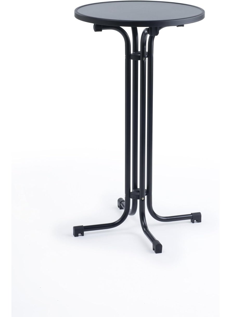 Displays2go Displays2go 235 Inch Round Pub Table with MDF Top 4225 Inch Tall Highboy Cocktail Table with Collapsible Design for Storage Black  - Image 5