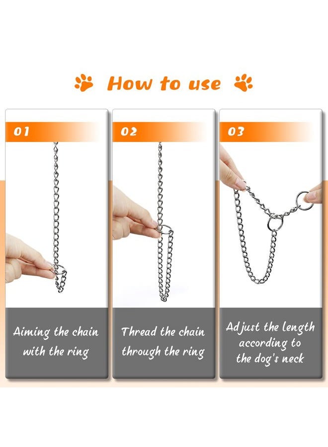 TagME Chain Dog Choke Collar, Weather Proof Metal Slip Collars Training Choker Collar for Puppy Small Dogs Breed (1 Pack) - Image 5