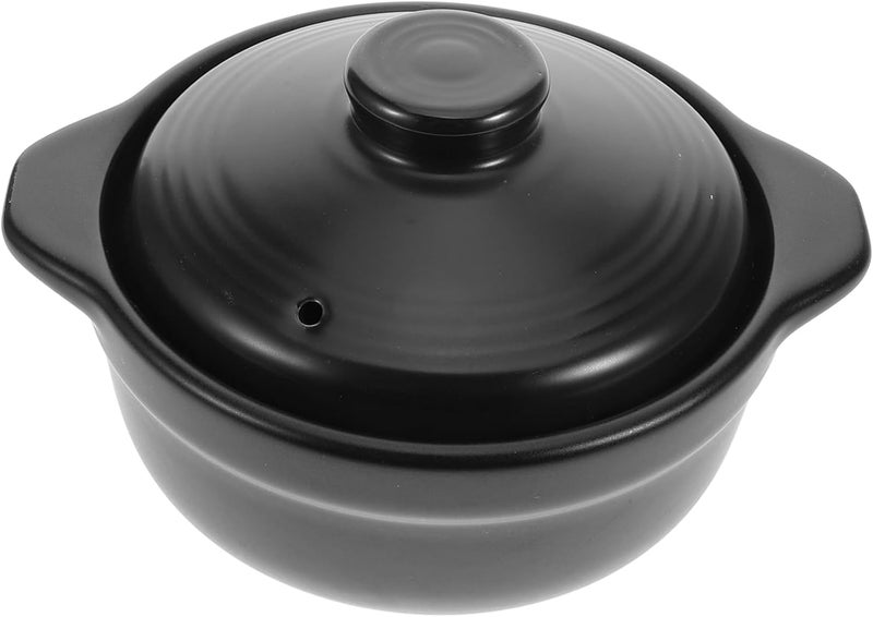 Amosfun Cooking Pot Japanese Pot Ceramic Casserole Kitchen Cookware Double Handle Non-stick Surface Safe to Use - Image 1