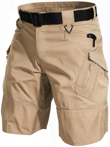AUTIWITUA Men's Hiking Shorts Waterproof Tactical Cargo Short Pants Quick Dry Work Shorts with Multi Pockets(No Belt) - Image 1
