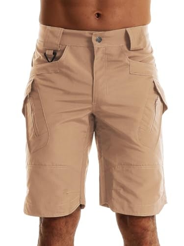 AUTIWITUA Men's Hiking Shorts Waterproof Tactical Cargo Short Pants Quick Dry Work Shorts with Multi Pockets(No Belt) - Image 4