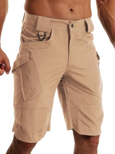 AUTIWITUA Men's Hiking Shorts Waterproof Tactical Cargo Short Pants Quick Dry Work Shorts with Multi Pockets(No Belt) - Image 2