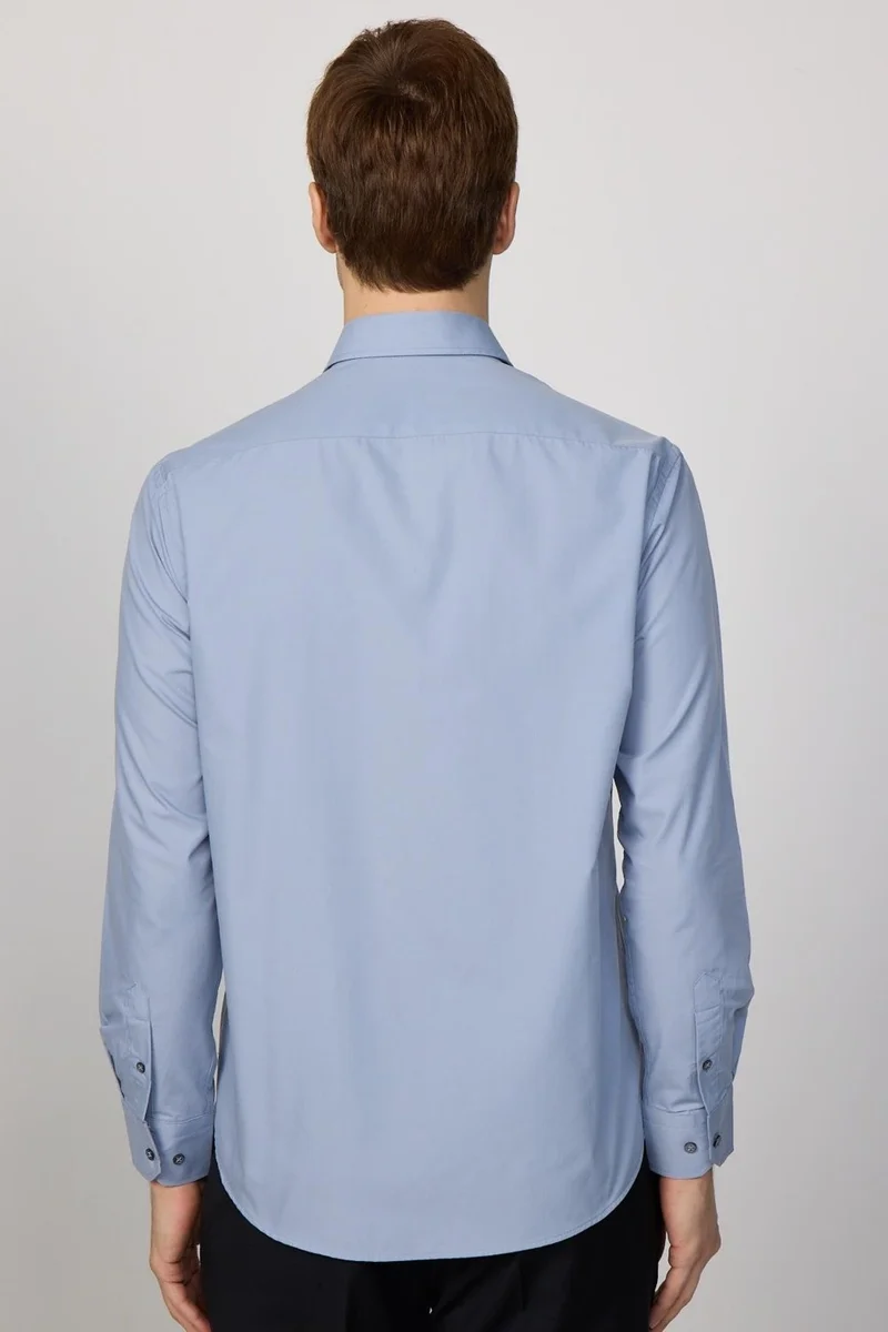 Tudors Classic Fit Cotton Easy Iron Plain Gray Men's Shirt