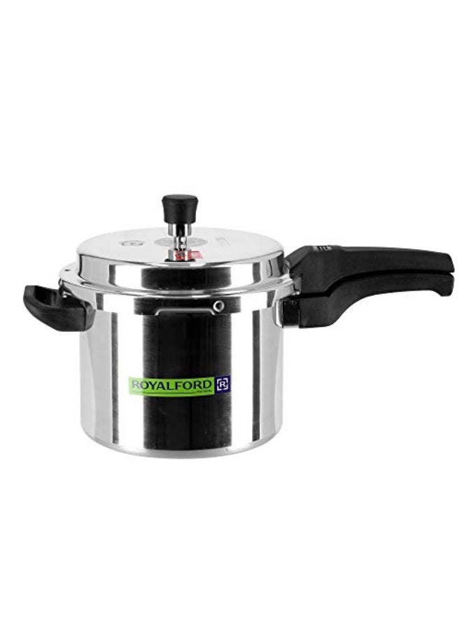 Royalford 3L Aluminium Pressure Cooker Heavy Duty Induction Compaitable Uniform Heating Convenient To Use High Quality Aluminium Silver - Image 3