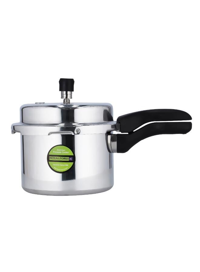 Royalford 3L Aluminium Pressure Cooker Heavy Duty Induction Compaitable Uniform Heating Convenient To Use High Quality Aluminium Silver - Image 2