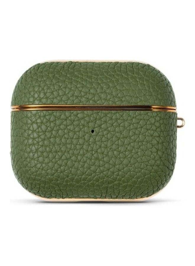HYPHEN Leather EarPods Case Cover For Apple AirPods 3 Green - Image 1