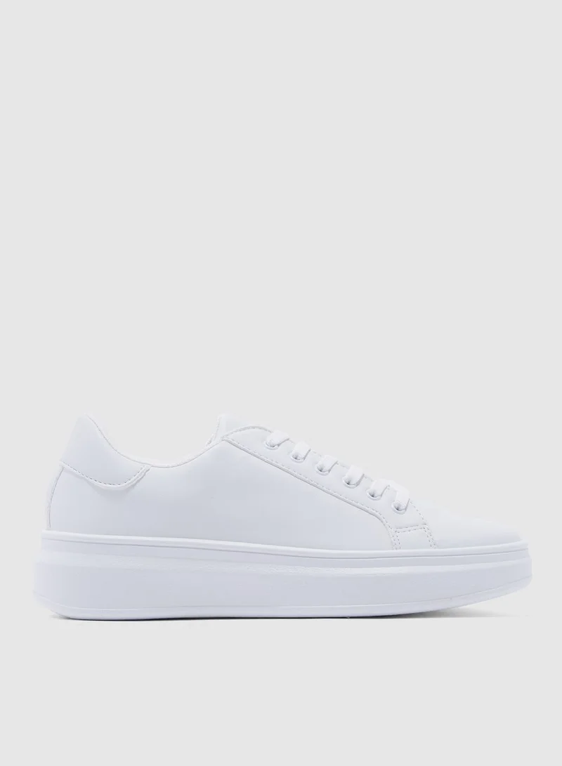 TOPSHOP Cuba Lace Up Trainers - White