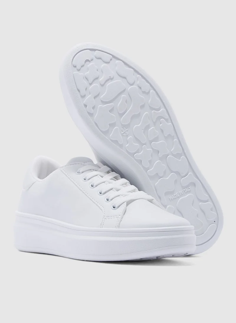 TOPSHOP Cuba Lace Up Trainers - White